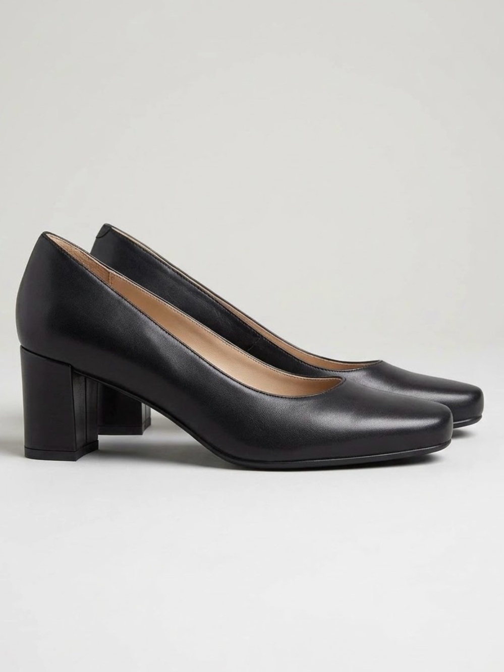 Naturalizer N5 Keela Contour Leather Black Heels Size 6